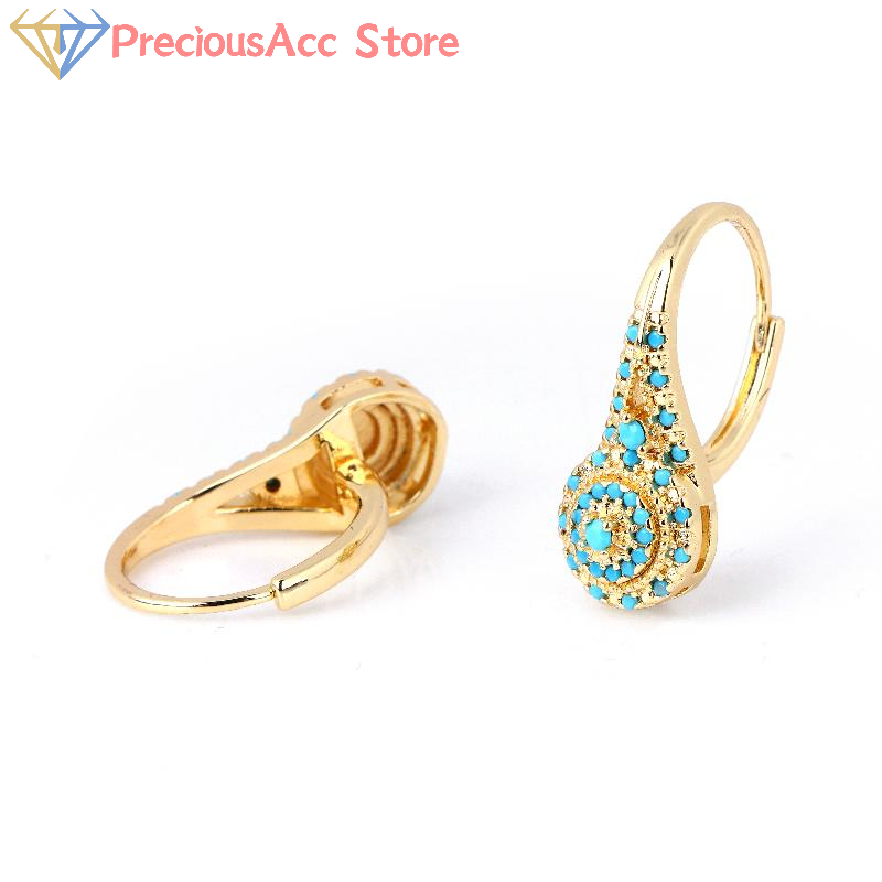 Women Formal Wear Ethnic - ต่างหูสีเขียวอมฟ้า สไตล์ชาติพันธุ์ เครื่องประดับสำหรับผู้หญิง เหมาะสำหรับการสวมใส่ในชีวิตประจำวัน ลำลอง หรือทางการ