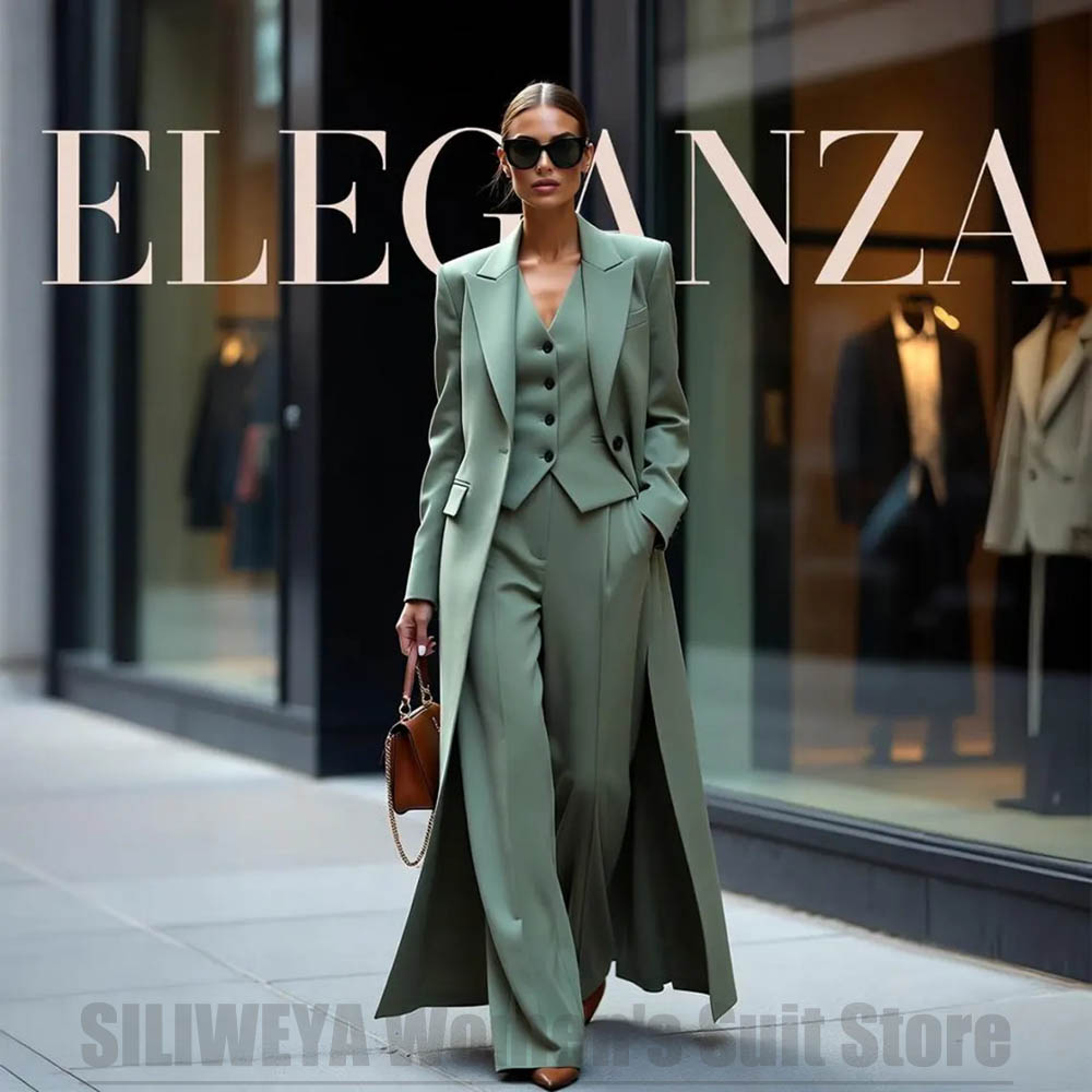 Women'S Office Formal Wear For Ladies - ชุดสูทผู้หญิงสุดชิค แบบสามชิ้น ปกแหลม กระดุมเดียว เหมาะสำหรับงานปาร์ตี้ งานทางการ