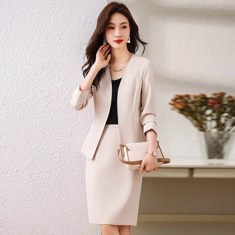 Women'S Office Formal Wear For Ladies - ชุดสูทธุรกิจสตรีแบบเป็นทางการพร้อมกระโปรงและเสื้อแจ็คเก็ต สไตล์ OL เสื้อเบลเซอร์มืออาชีพสำหรับผู้หญิง สไตล์ OL