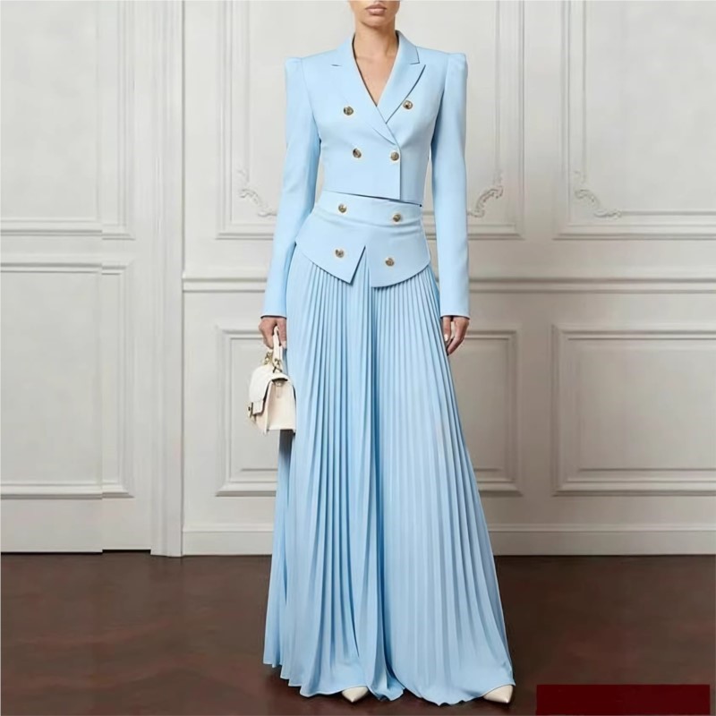 Women'S Formal Wear Suits - ชุดสูท 2 ชิ้น ดีไซน์หรูหรา เสื้อเบลเซอร์ติดกระดุมปกเสื้อ &