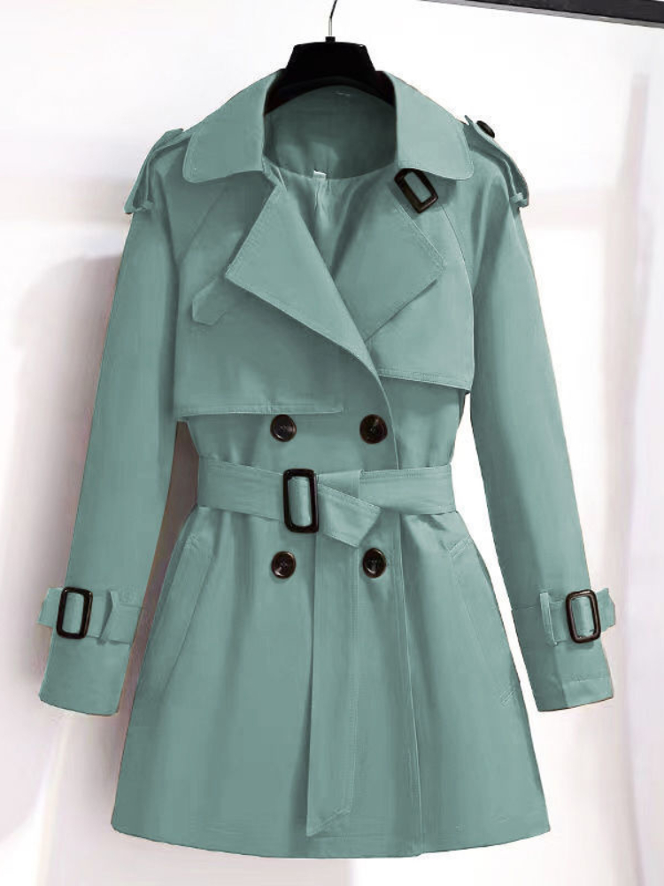 Trench Coat Formal - ฤดูใบไม้ผลิฤดูใบไม้ร่วงเสื้อฝนผู้หญิง2022ใหม่เกาหลีคู่กลางยาวผู้หญิงเสื้อฝนเสื้อกันหนาว Windbreaker หญิง Outerwear