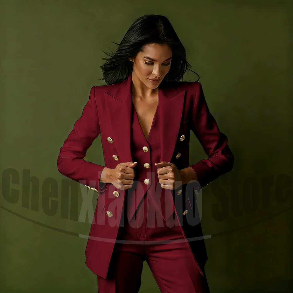 ชุดสูทผู้หญิงแบบกระดุมสองแถว 3 - Women'S Office Formal Wear For Ladies บทวิจารณ์และราคา