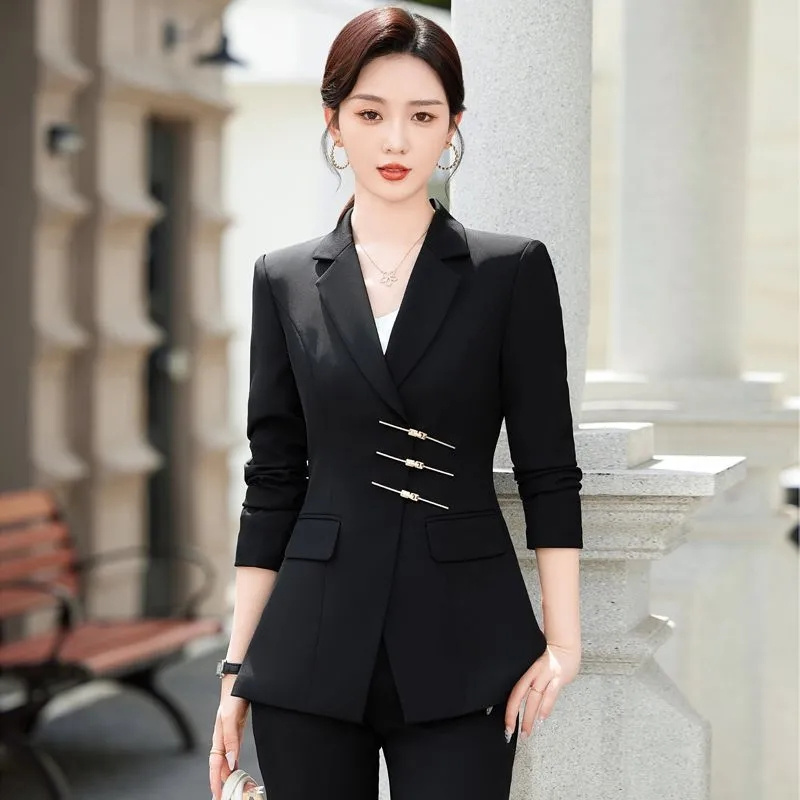 2025 แฟชั่นสีขาวสีแดงสีดําเสื้ - Women Formal Wear With Black Blazer บทวิจารณ์และราคา