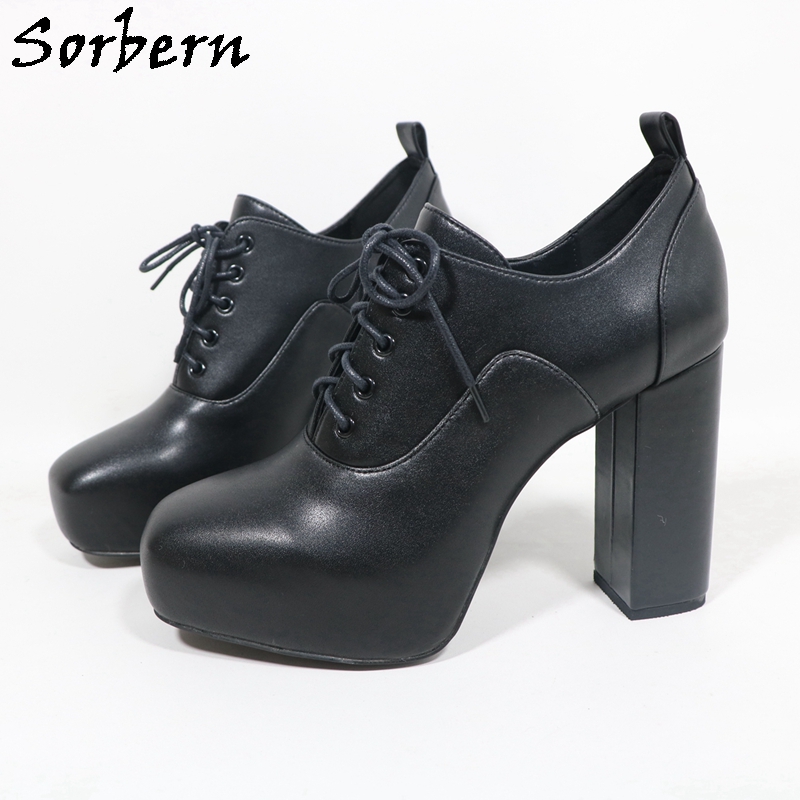 รองเท้าส้นตึกแบบผูกเชือกสไตล์ย - Pump Heel Block บทวิจารณ์และราคา
