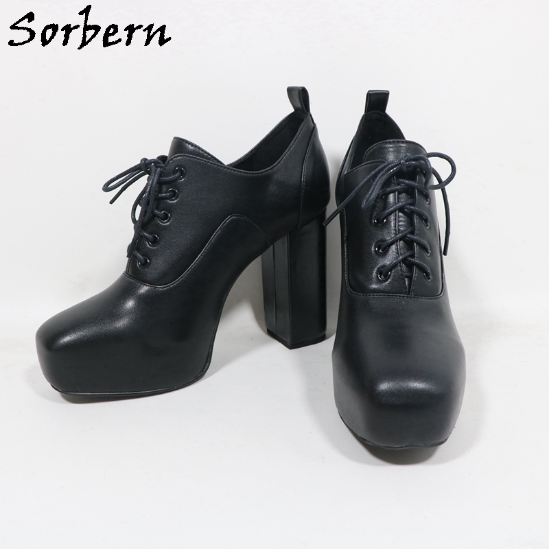 รองเท้าส้นตึกแบบผูกเชือกสไตล์ย - Pump Heel Block บทวิจารณ์และราคา