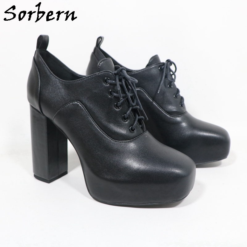 รองเท้าส้นตึกแบบผูกเชือกสไตล์ย - Pump Heel Block บทวิจารณ์และราคา