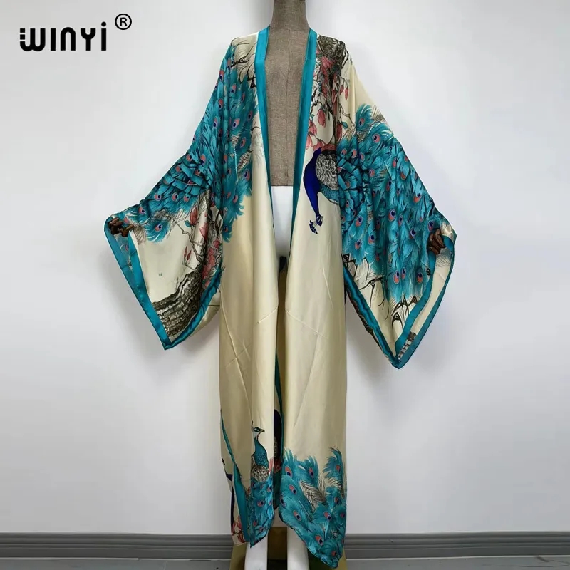 Winyi ชุดเดรสผ้าไหมแขนยาวพิมพ์ - Young Women'S Formal Wear บทวิจารณ์และราคา