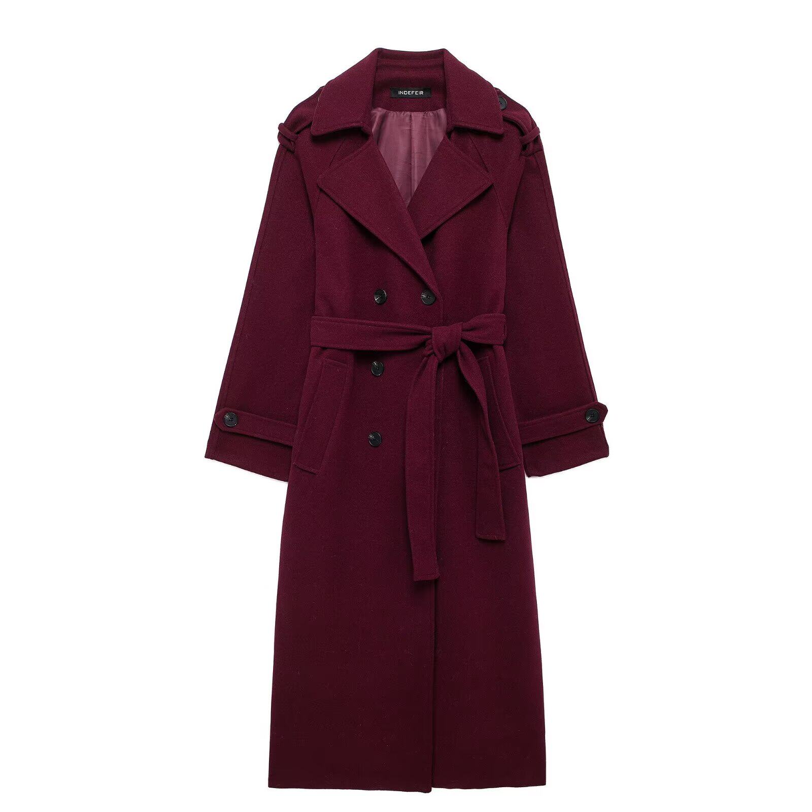 เสื้อโค้ทแฟชั่นผู้หญิงสีดำ ทรง - Trench Coat Formal บทวิจารณ์และราคา