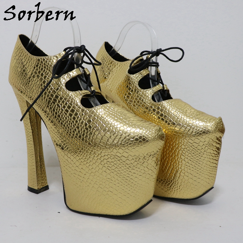 Sorbern จระเข้ทอง 20 ซม.ปั๊ม U - Pump Heel Block บทวิจารณ์และราคา