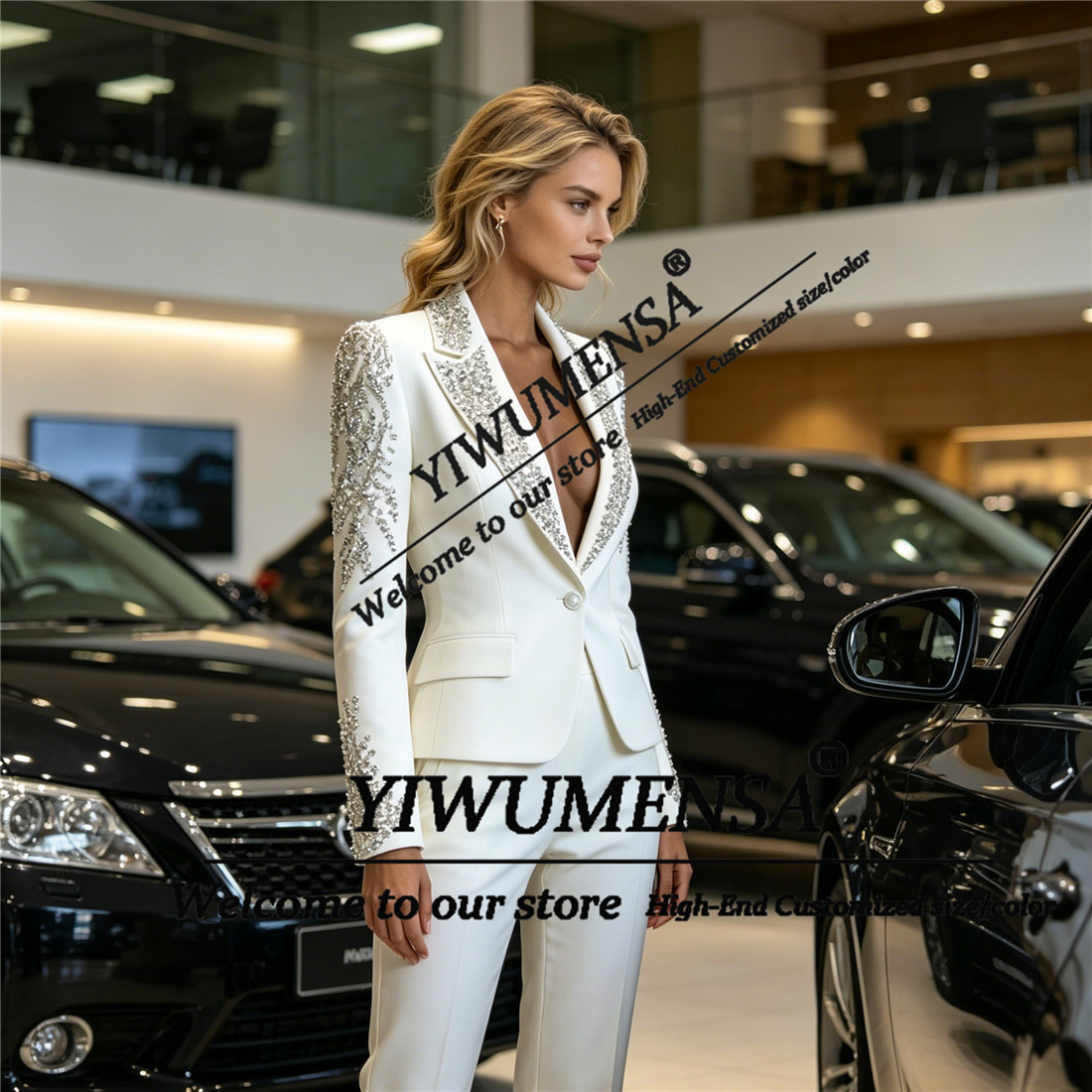 ชุดสูทผู้หญิงหรูหรา 2 ชิ้น ประ - Women'S Formal Wear Suits บทวิจารณ์และราคา