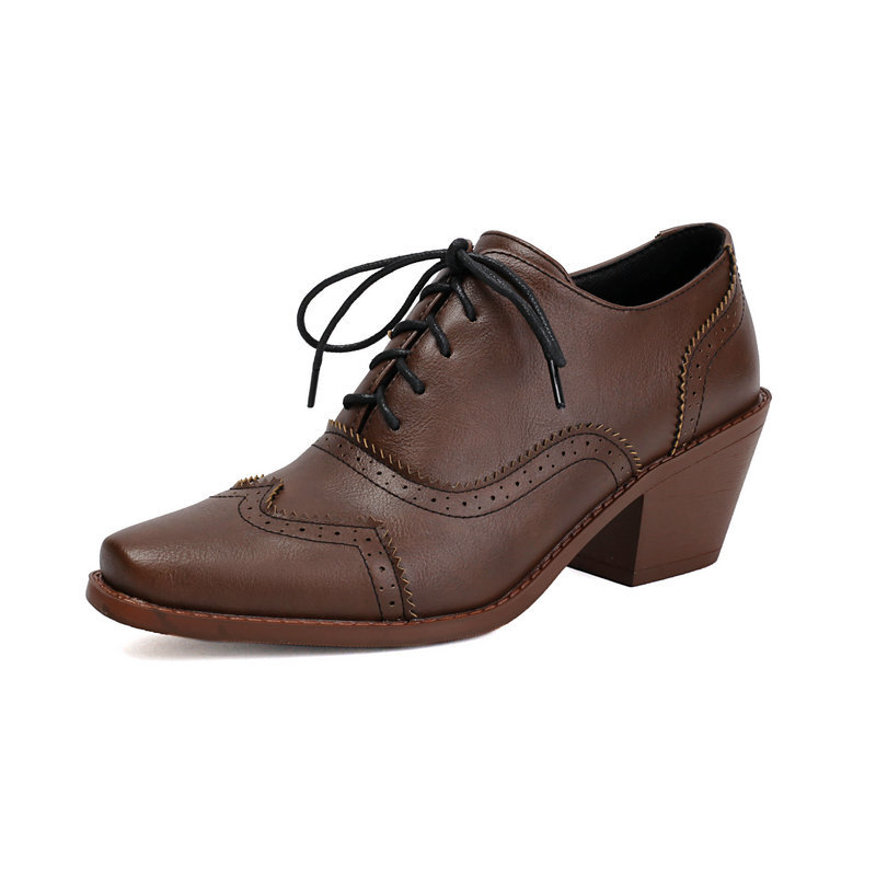 รองเท้าผู้หญิงแบบอ็อกซ์ฟอร์ด ห - Pump Heel Block บทวิจารณ์และราคา