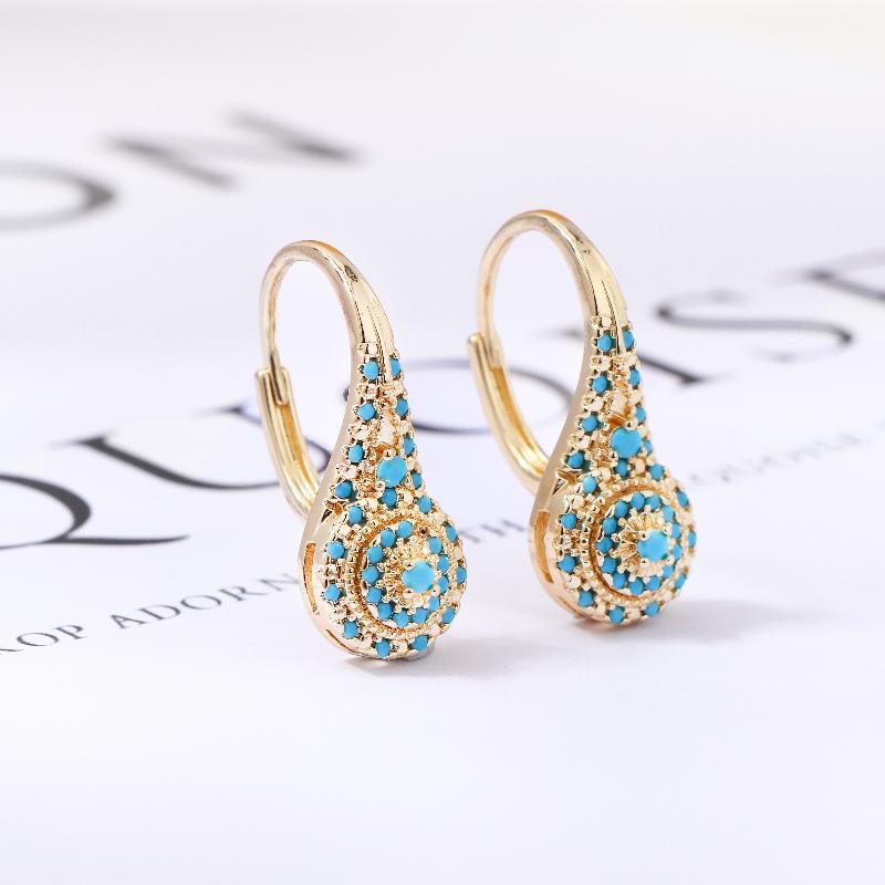 ต่างหูสีเทอร์ควอยซ์สไตล์ชาติพั - Women Formal Wear Ethnic บทวิจารณ์และราคา