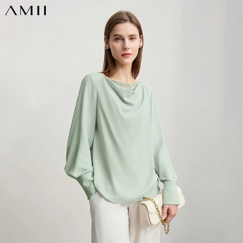 เสื้อผู้หญิง Amii สำหรับฤดูใบไ - Women'S Formal Wear Blouse บทวิจารณ์และราคา