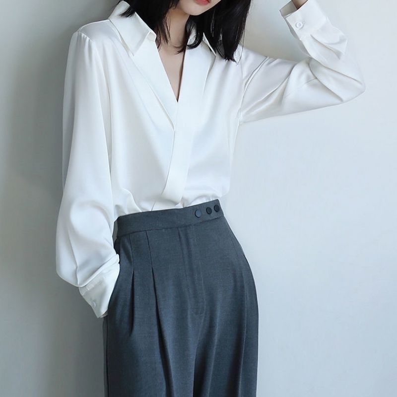 Gidyq เสื้อชีฟองสีดำสำหรับผู้ห - Women'S Formal Wear Blouse บทวิจารณ์และราคา