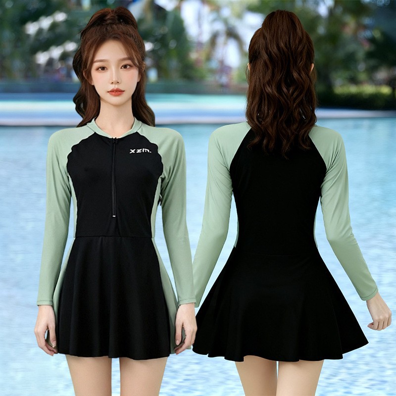 ชุดว่ายน้ำวันพีซแขนยาวสำหรับผู - Young Women'S Formal Wear บทวิจารณ์และราคา