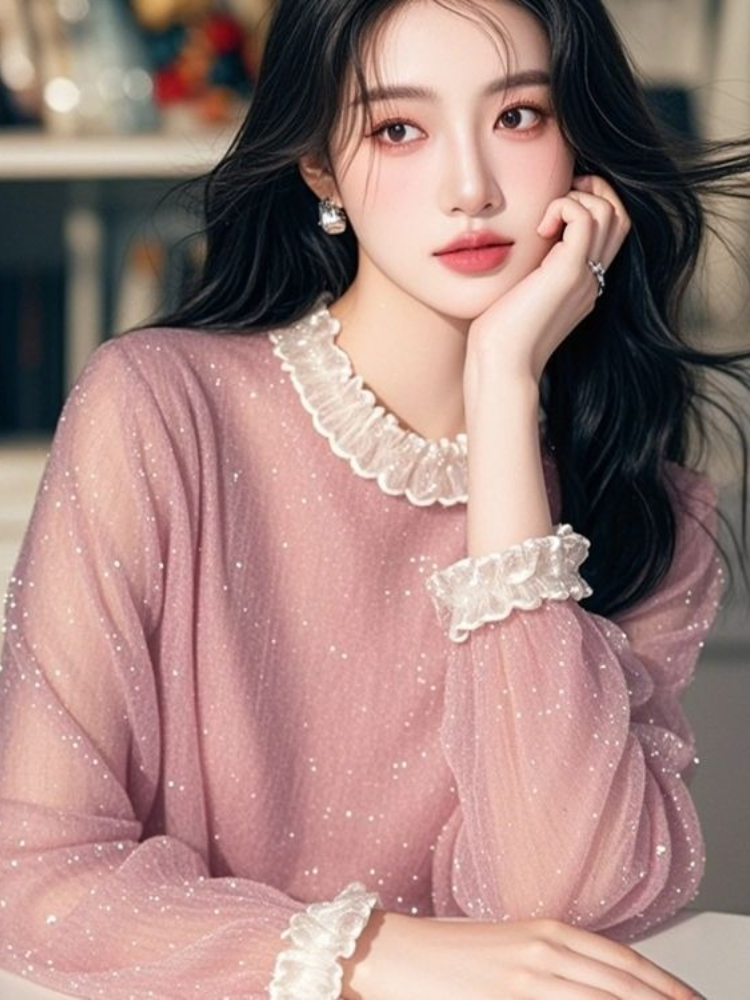 เสื้อเบลาส์สไตล์ฝรั่งเศส แต่งร - Women'S Formal Wear Blouse บทวิจารณ์และราคา