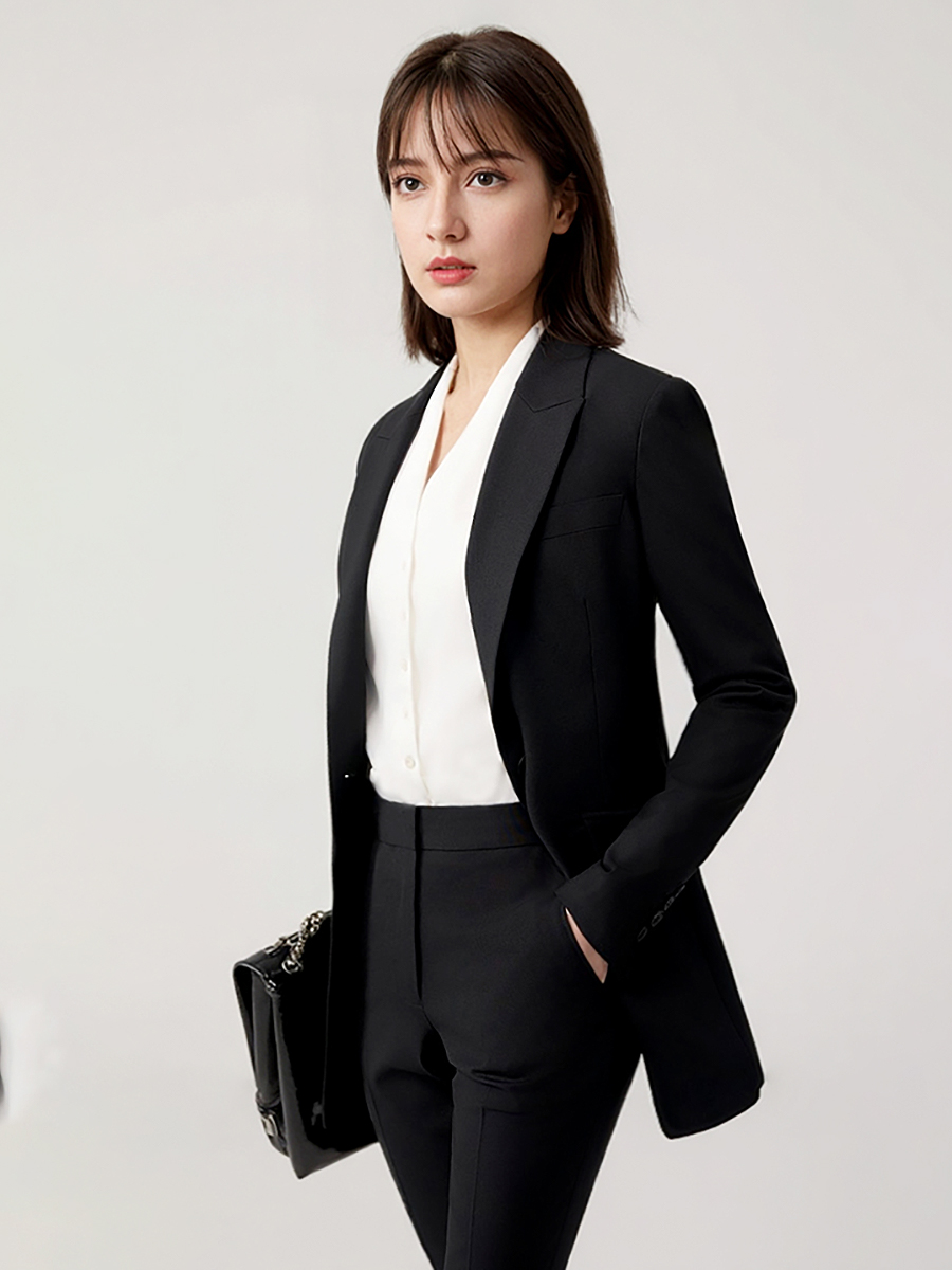 ผู้หญิงชุด Blazer กางเกง Offic - Women Formal Wear With Black Blazer บทวิจารณ์และราคา