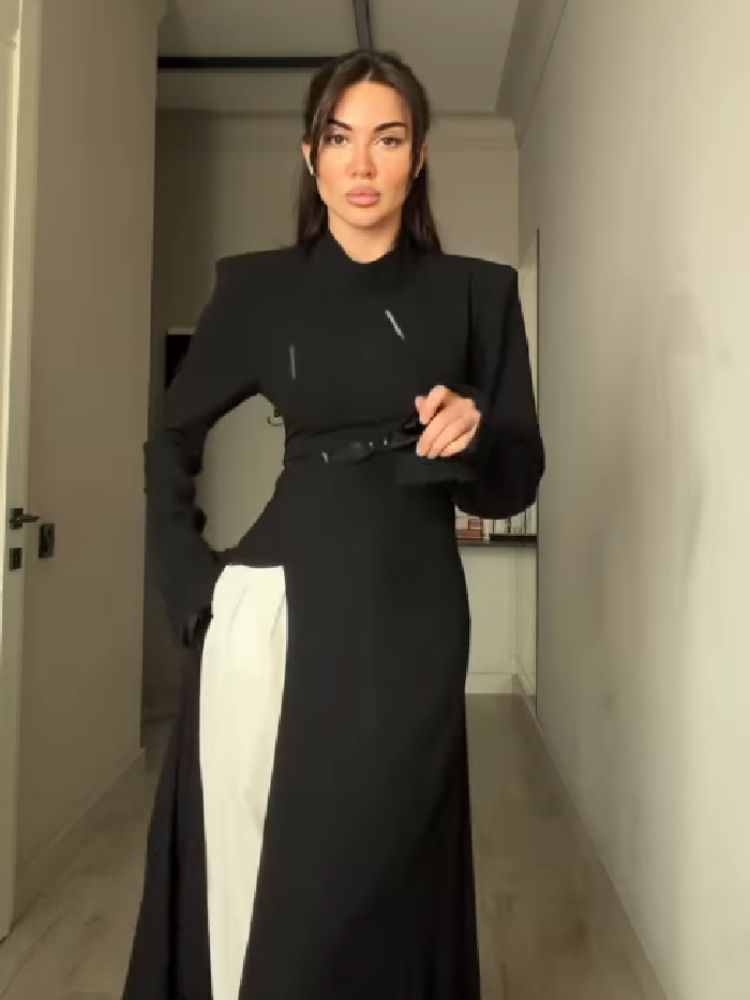 เดรสยาวคอสูงแขนยาวสำหรับผู้หญิ - Women'S Office Formal Wear For Ladies บทวิจารณ์และราคา