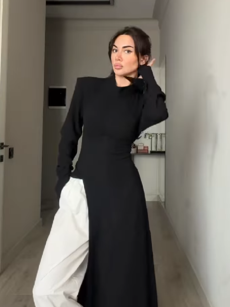 เดรสยาวคอสูงแขนยาวสำหรับผู้หญิ - Women'S Office Formal Wear For Ladies บทวิจารณ์และราคา