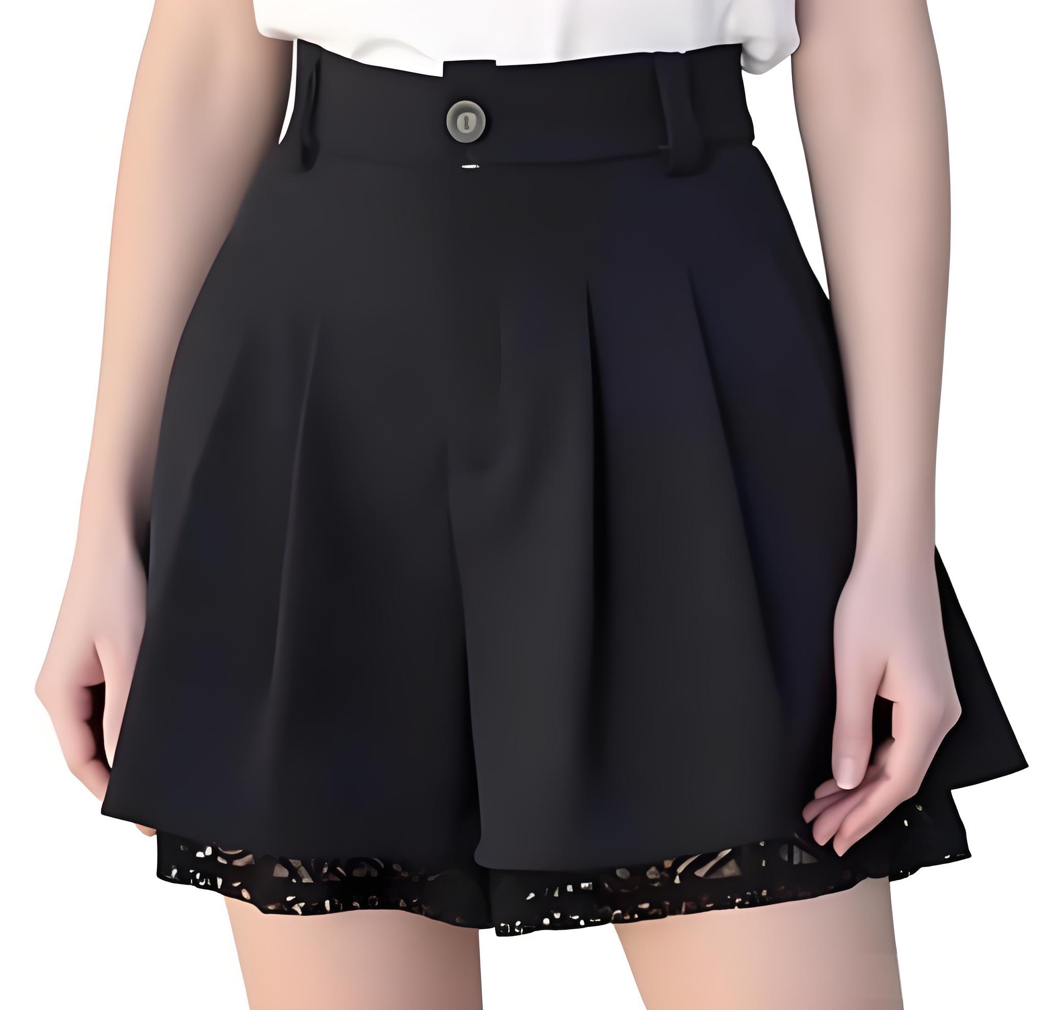กางเกงขาสั้นทรงคูลอตเอวสูงสำหร - Women'S Formal Wear Suits บทวิจารณ์และราคา