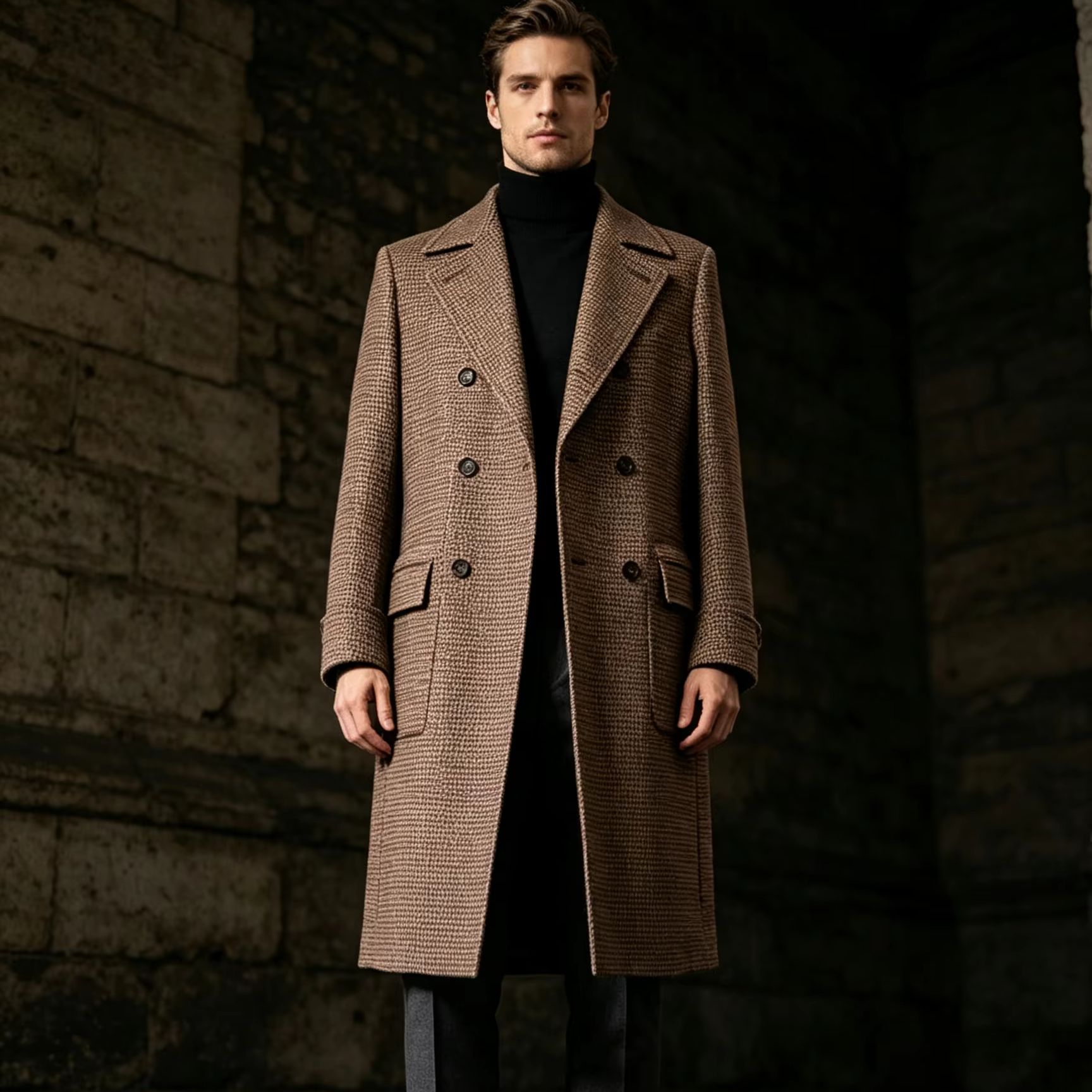 เสื้อโค้ทยาวผู้ชาย ขนสัตว์แท้  - Trench Coat Formal บทวิจารณ์และราคา