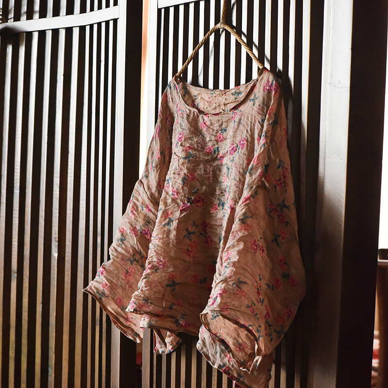 ผู้หญิงOversize Vintage Ramie  - Women'S Formal Wear Blouse บทวิจารณ์และราคา