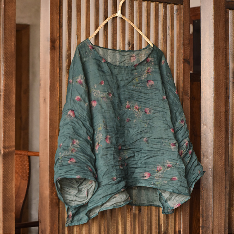 ผู้หญิงOversize Vintage Ramie  - Women'S Formal Wear Blouse บทวิจารณ์และราคา