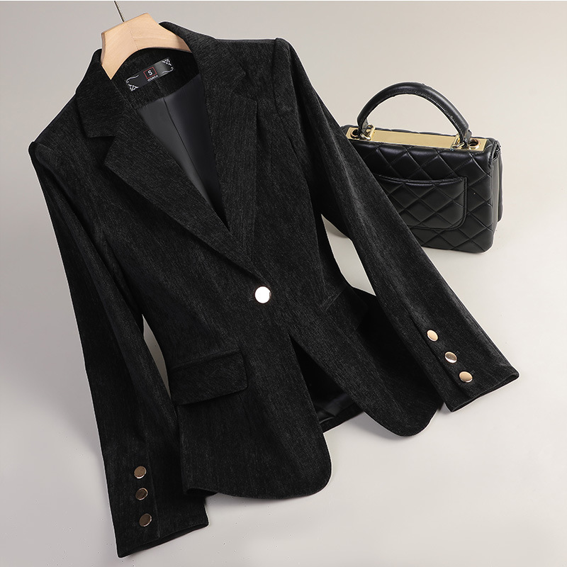 สีเหลืองทองกำมะหยี่เบลเซอร์ผู้ - Women'S Office Formal Wear For Ladies บทวิจารณ์และราคา