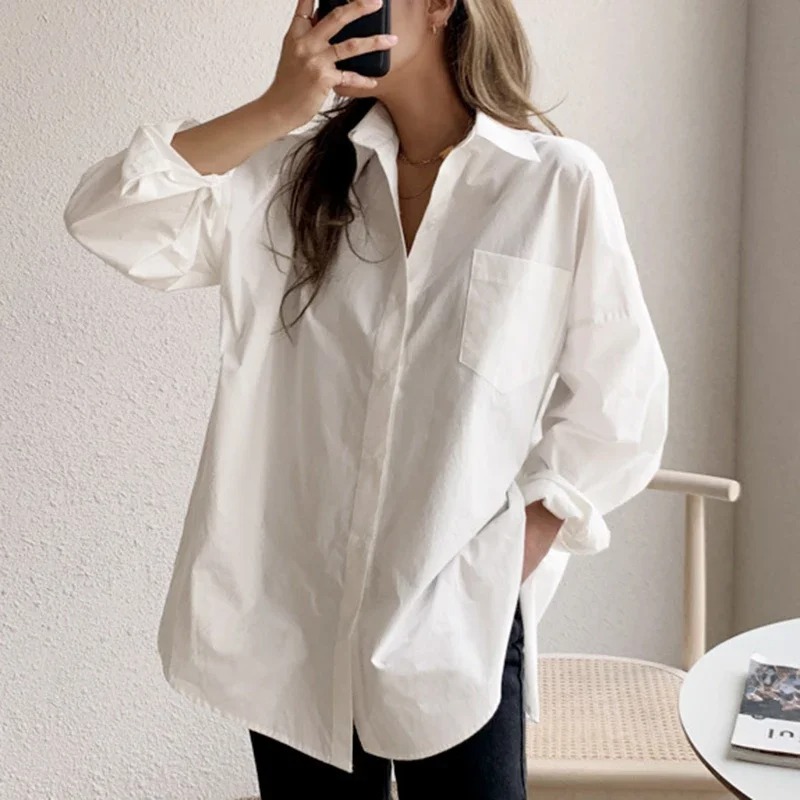 เสื้อเชิ้ตผู้หญิงไซส์ใหญ่ แขนย - Women'S Formal Wear Blouse บทวิจารณ์และราคา