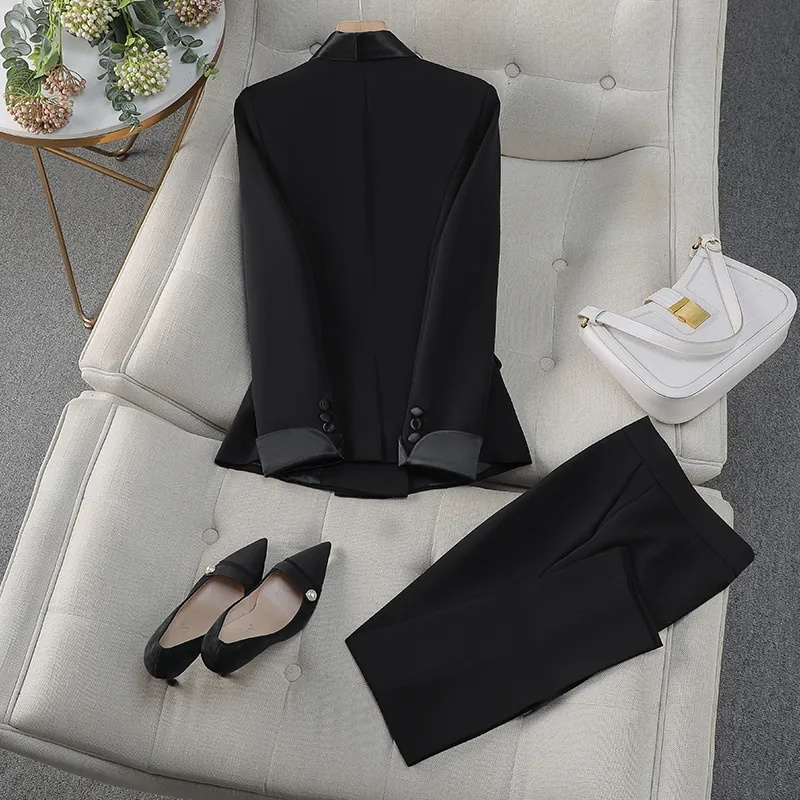ชุดสูทผู้หญิงสีแดงดำสุดหรู สำห - Women Formal Wear With Black Blazer บทวิจารณ์และราคา