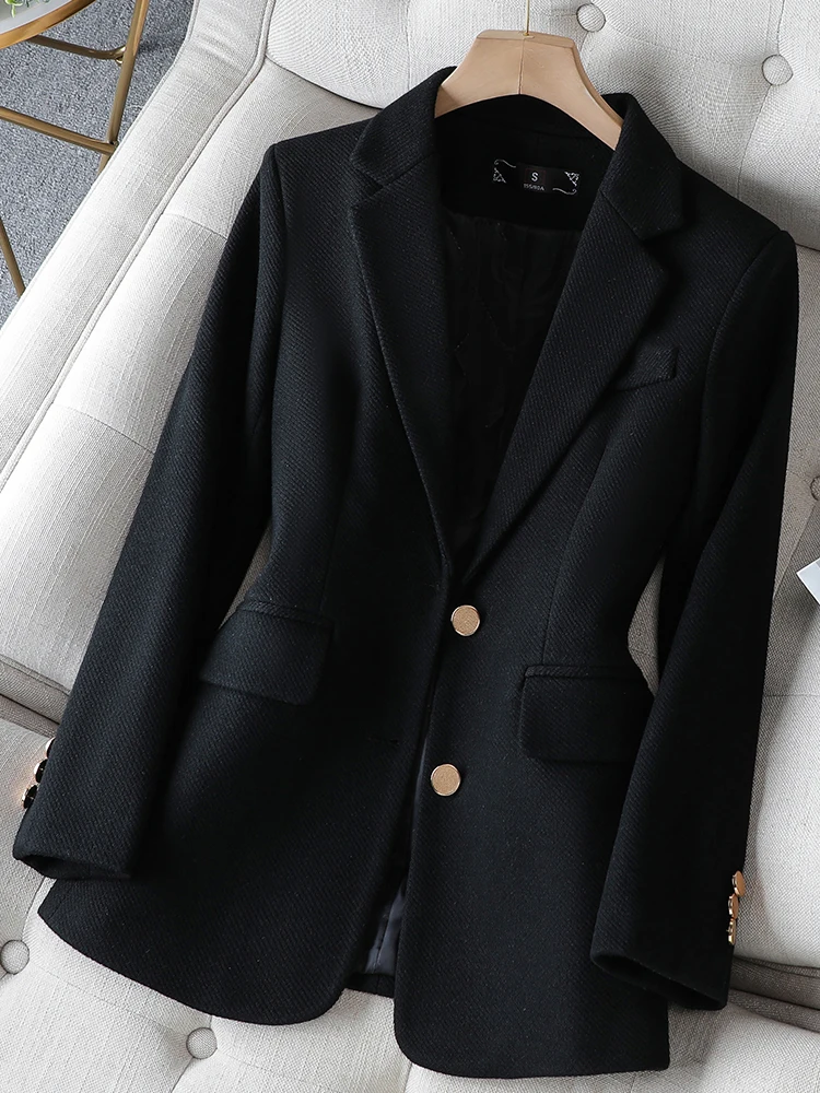 เสื้อเบลเซอร์แฟชั่นผู้หญิง สีเ - Women Formal Wear With Black Blazer บทวิจารณ์และราคา