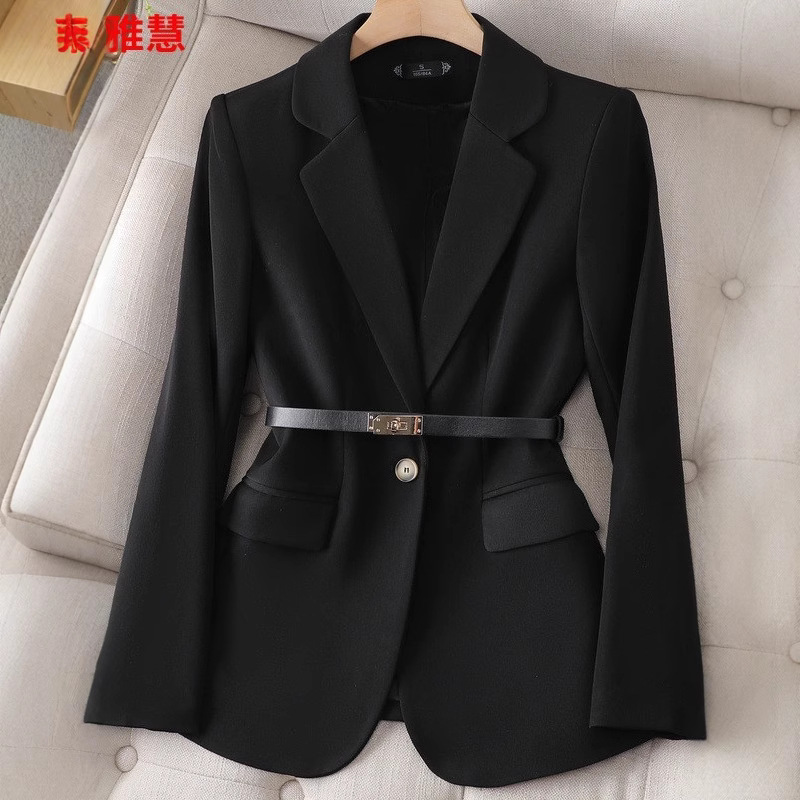 เสื้อเบลเซอร์ผู้หญิง แขนยาว กร - Women Formal Wear With Black Blazer บทวิจารณ์และราคา