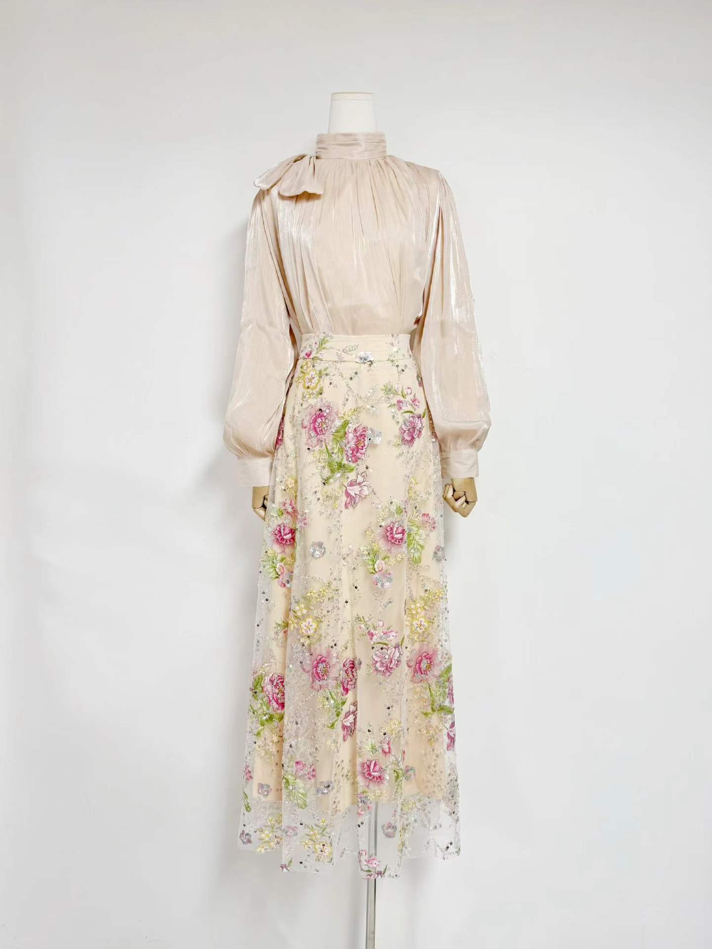 VGH ชุดสองชิ้นลายดอกไม้สีดำหรู - Women'S Formal Wear Blouse บทวิจารณ์และราคา