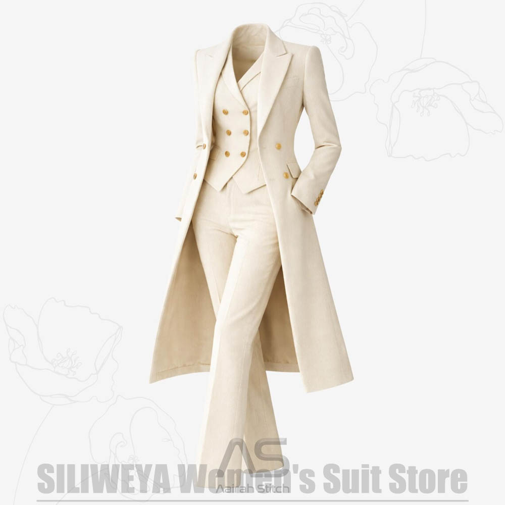 ชุดสูทผู้หญิง 3 ชิ้น แบบกระดุม - Women Luxury Formal Wear บทวิจารณ์และราคา