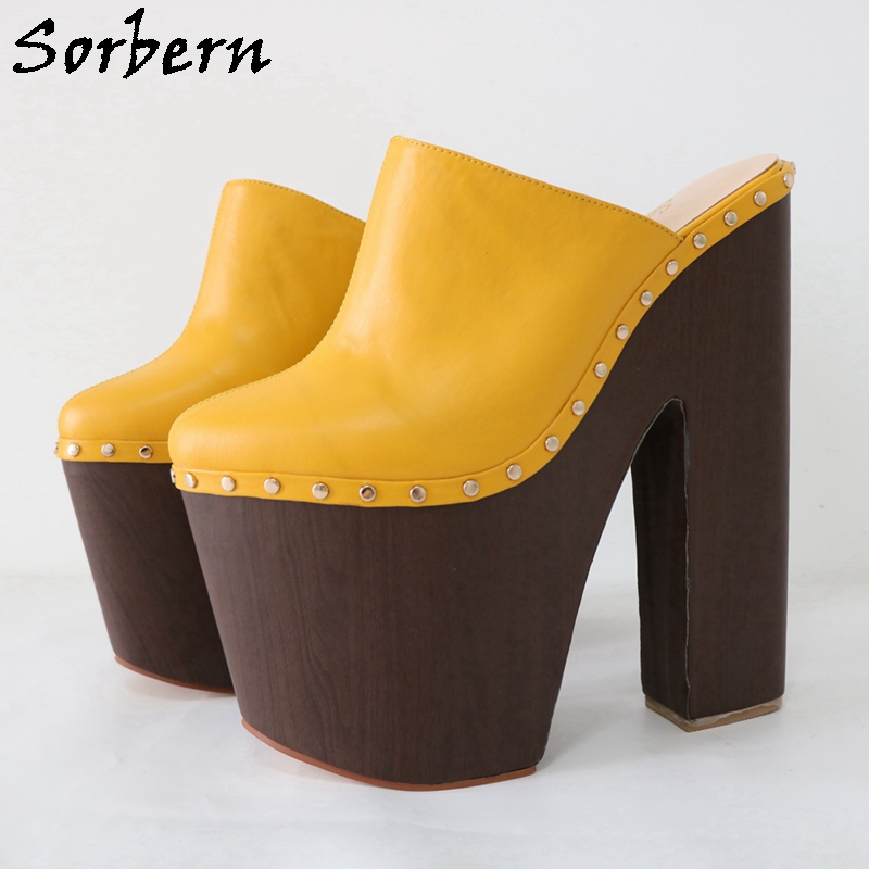 Sorbern ขิงสีเหลืองปั๊มรองเท้า - Pump Heel Block บทวิจารณ์และราคา