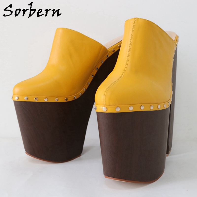 Sorbern ขิงสีเหลืองปั๊มรองเท้า - Pump Heel Block บทวิจารณ์และราคา