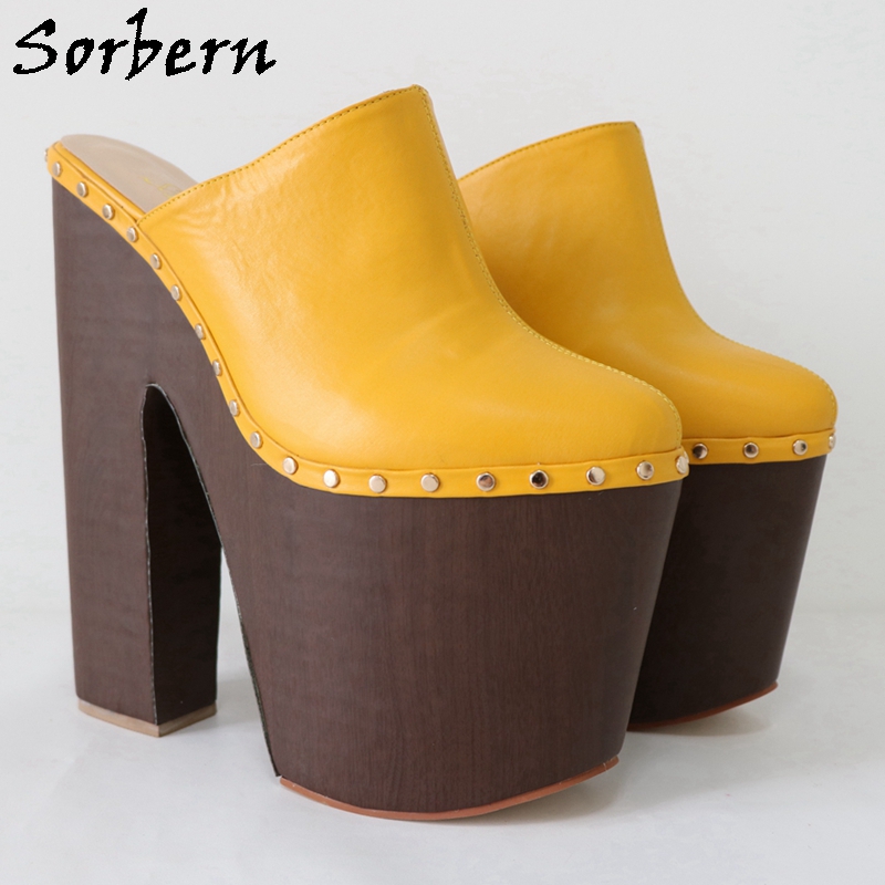 Sorbern ขิงสีเหลืองปั๊มรองเท้า - Pump Heel Block บทวิจารณ์และราคา