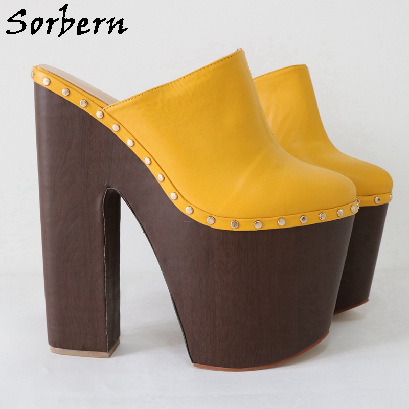 Sorbern ขิงสีเหลืองปั๊มรองเท้า - Pump Heel Block บทวิจารณ์และราคา