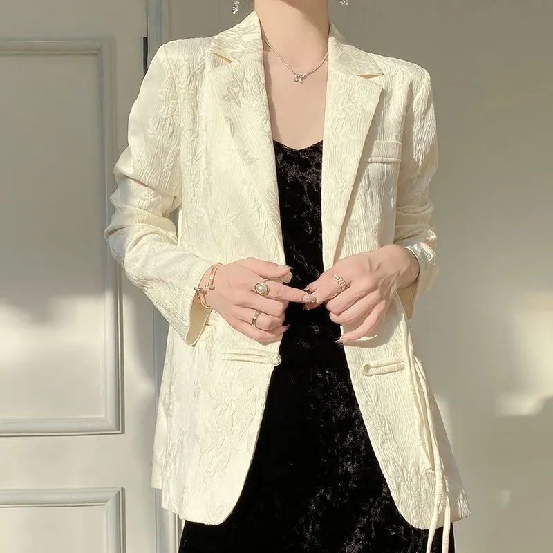 เสื้อแจ็คเก็ตเบลเซอร์สีขาวสำหร - Women Formal Wear With Blazer บทวิจารณ์และราคา