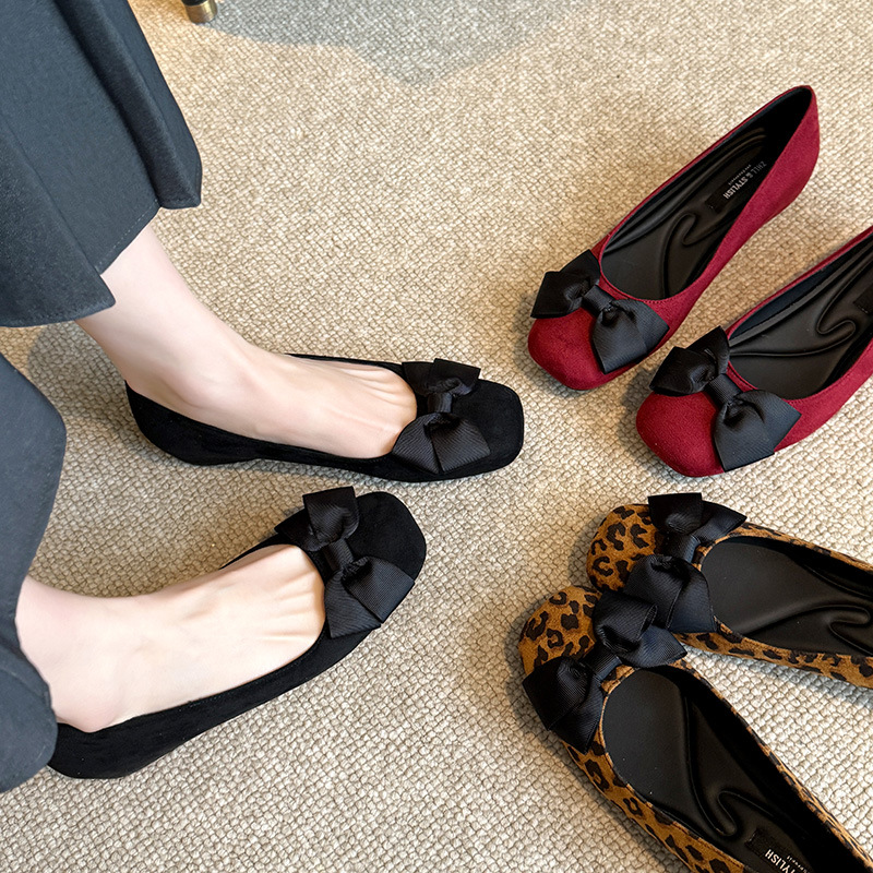 รองเท้าบัลเล่ต์หนังกลับหลากสีส - Formal Women Daily Wear Shoes บทวิจารณ์และราคา
