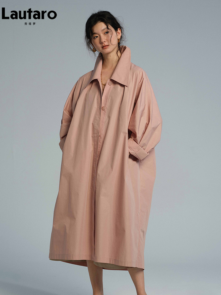 เสื้อโค้ทเทรนช์สีชมพูทรงยาวบาง - Trench Coat Formal บทวิจารณ์และราคา