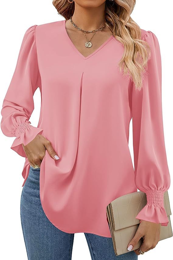 เสื้อแขนยาวผู้หญิงฤดูใบไม้ผลิส - Women'S Formal Wear Blouse บทวิจารณ์และราคา