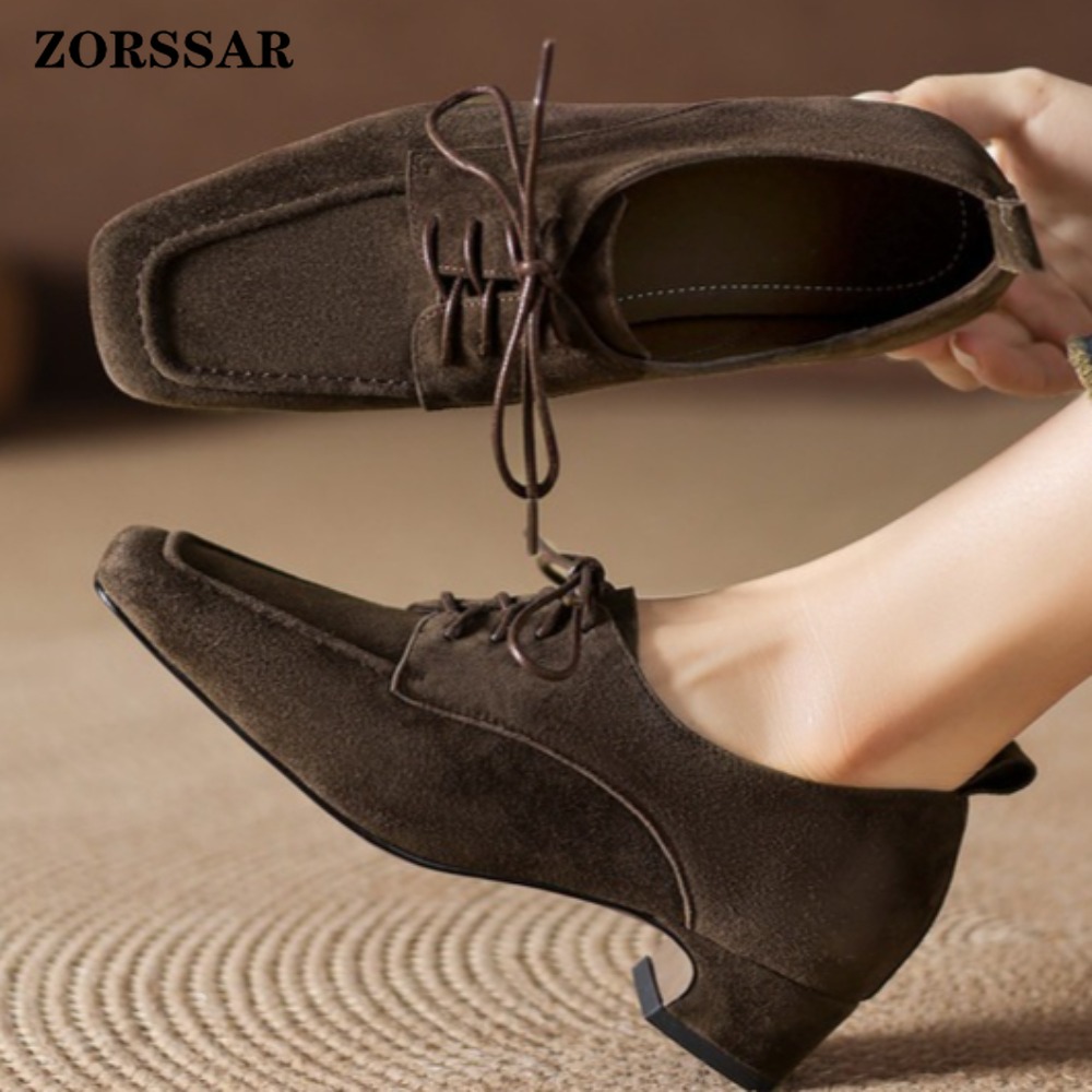 รองเท้าอ็อกซ์ฟอร์ดแบบผูกเชือกท - Formal Women Daily Wear Shoes บทวิจารณ์และราคา
