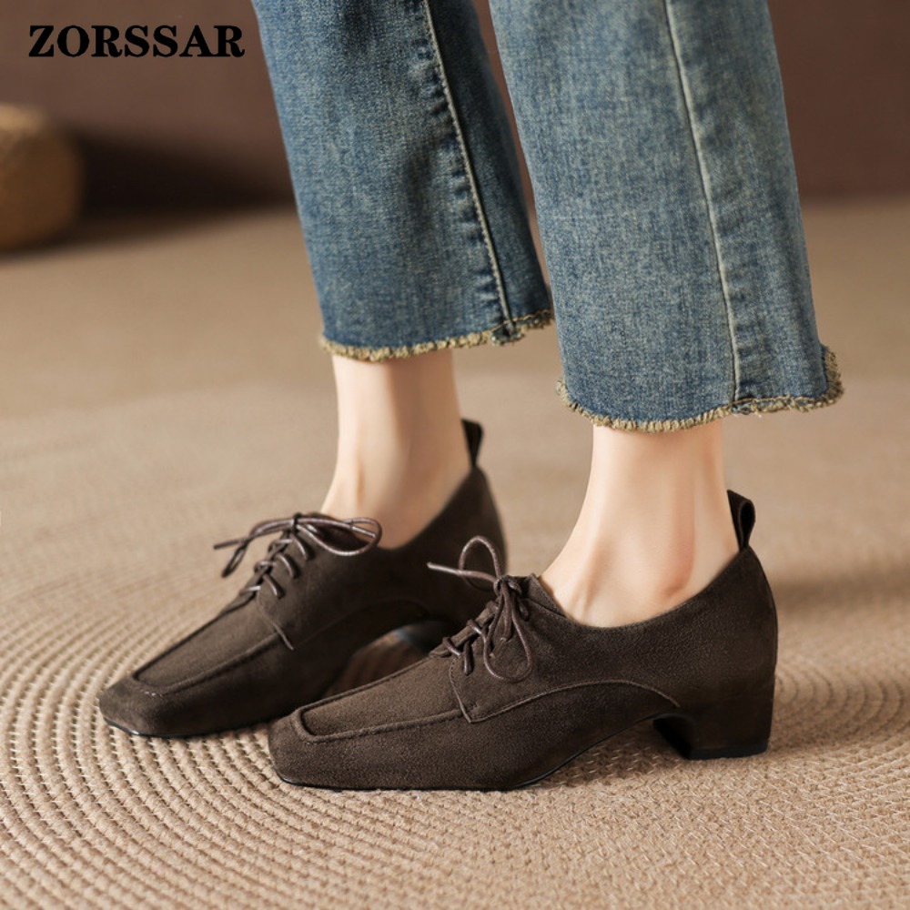 รองเท้าอ็อกซ์ฟอร์ดแบบผูกเชือกท - Formal Women Daily Wear Shoes บทวิจารณ์และราคา