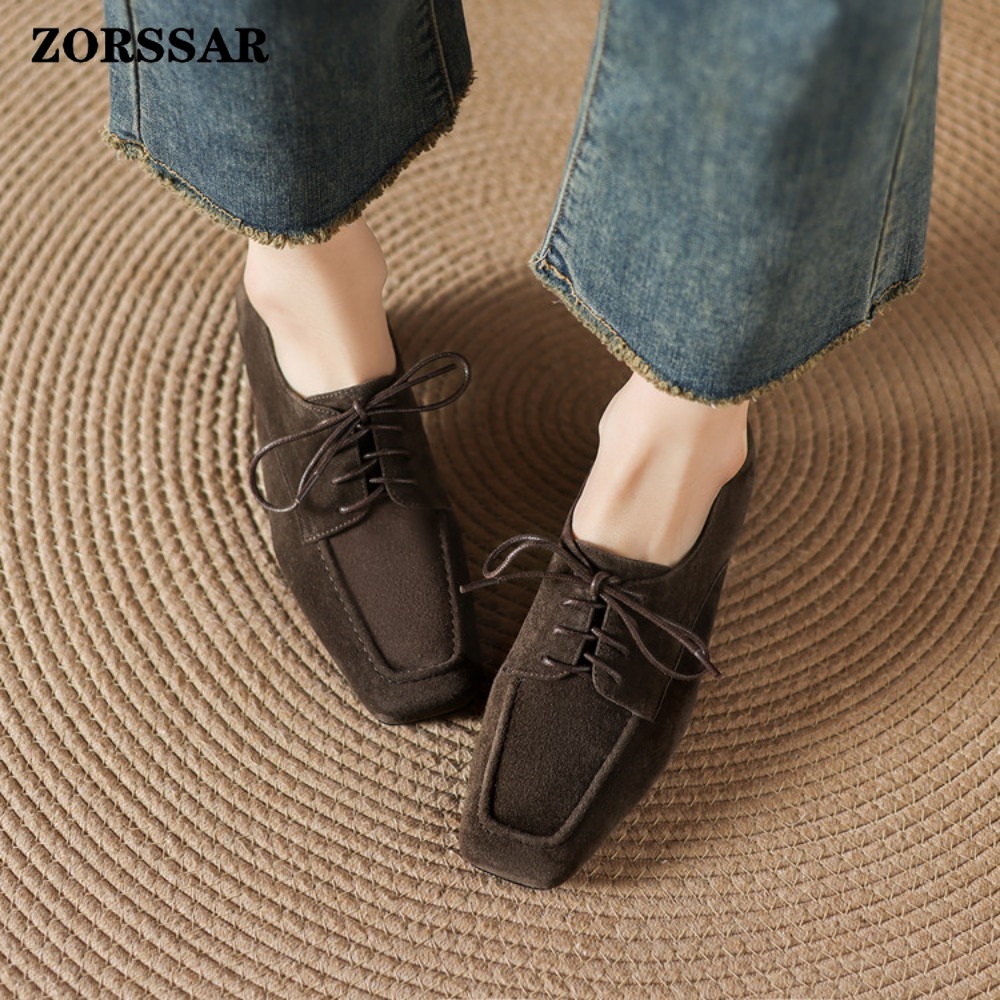 รองเท้าอ็อกซ์ฟอร์ดแบบผูกเชือกท - Formal Women Daily Wear Shoes บทวิจารณ์และราคา