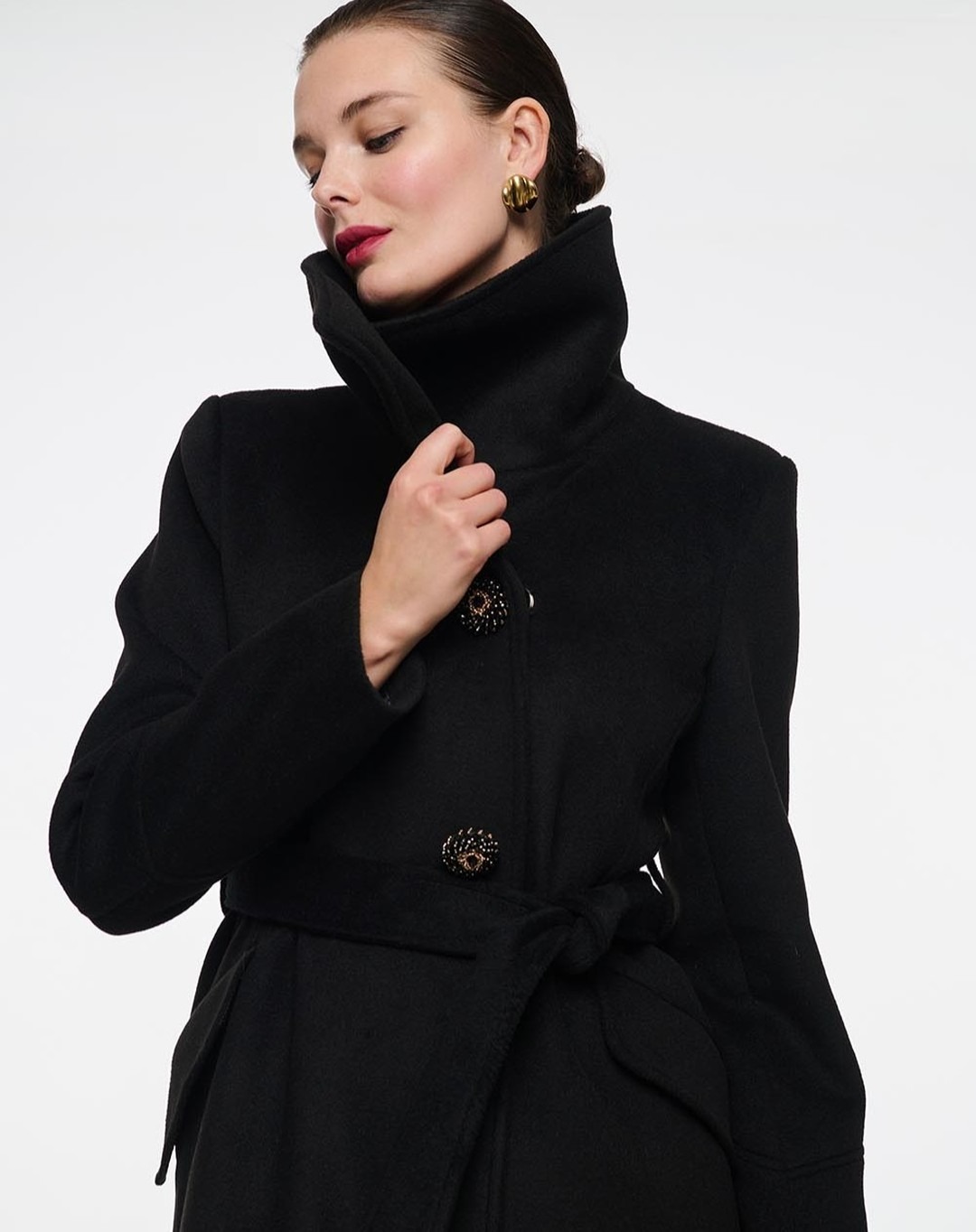 เสื้อโค้ทขนสัตว์สีดำสไตล์วินเท - Women'S Formal Wear Plus Size บทวิจารณ์และราคา
