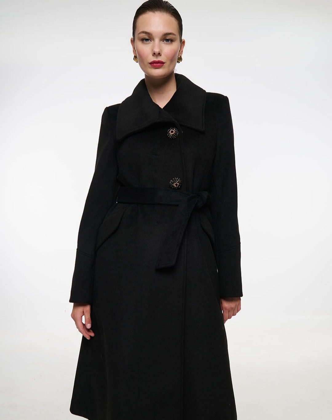 เสื้อโค้ทขนสัตว์สีดำสไตล์วินเท - Women'S Formal Wear Plus Size บทวิจารณ์และราคา