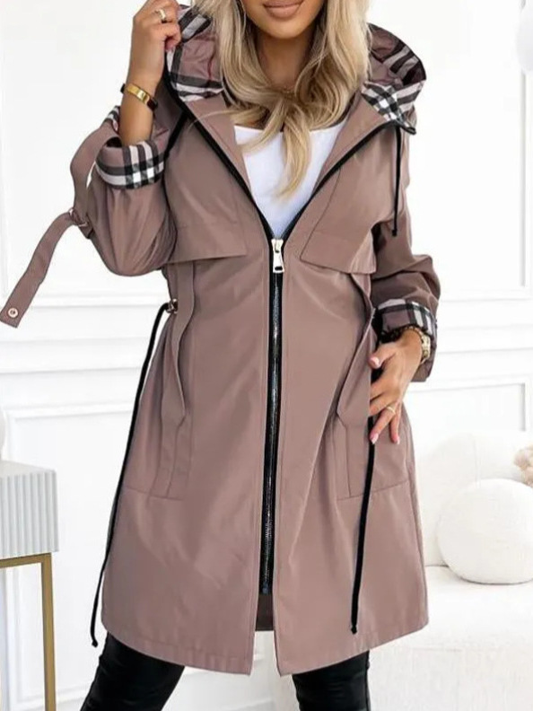เสื้อโค้ทแฟชั่นผู้หญิง ฤดูใบไม - Trench Coat Formal บทวิจารณ์และราคา