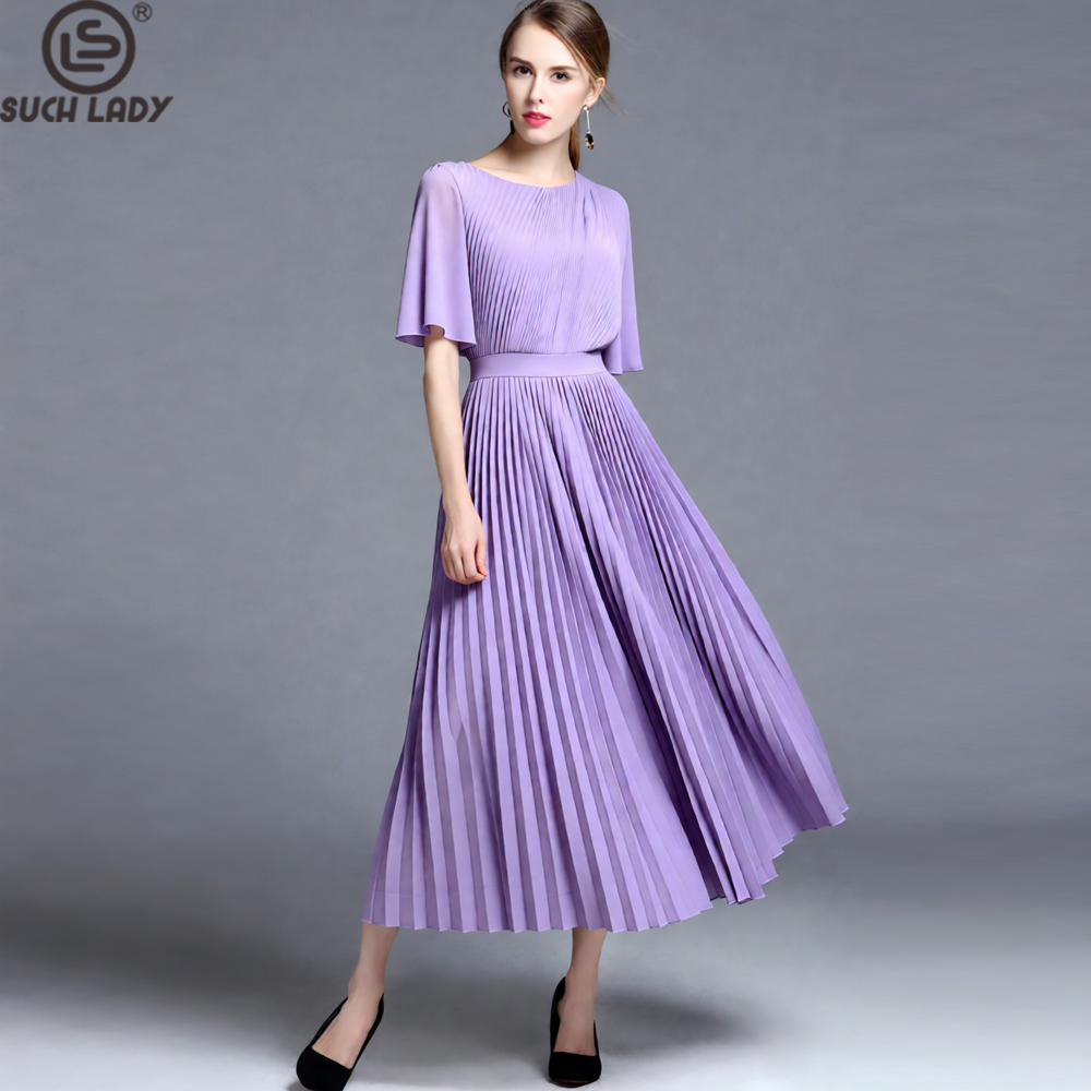 เดรสยาวปานกลางแบบจับจีบแขนเสื้ - Women'S Formal Wear For A Wedding Guest บทวิจารณ์และราคา