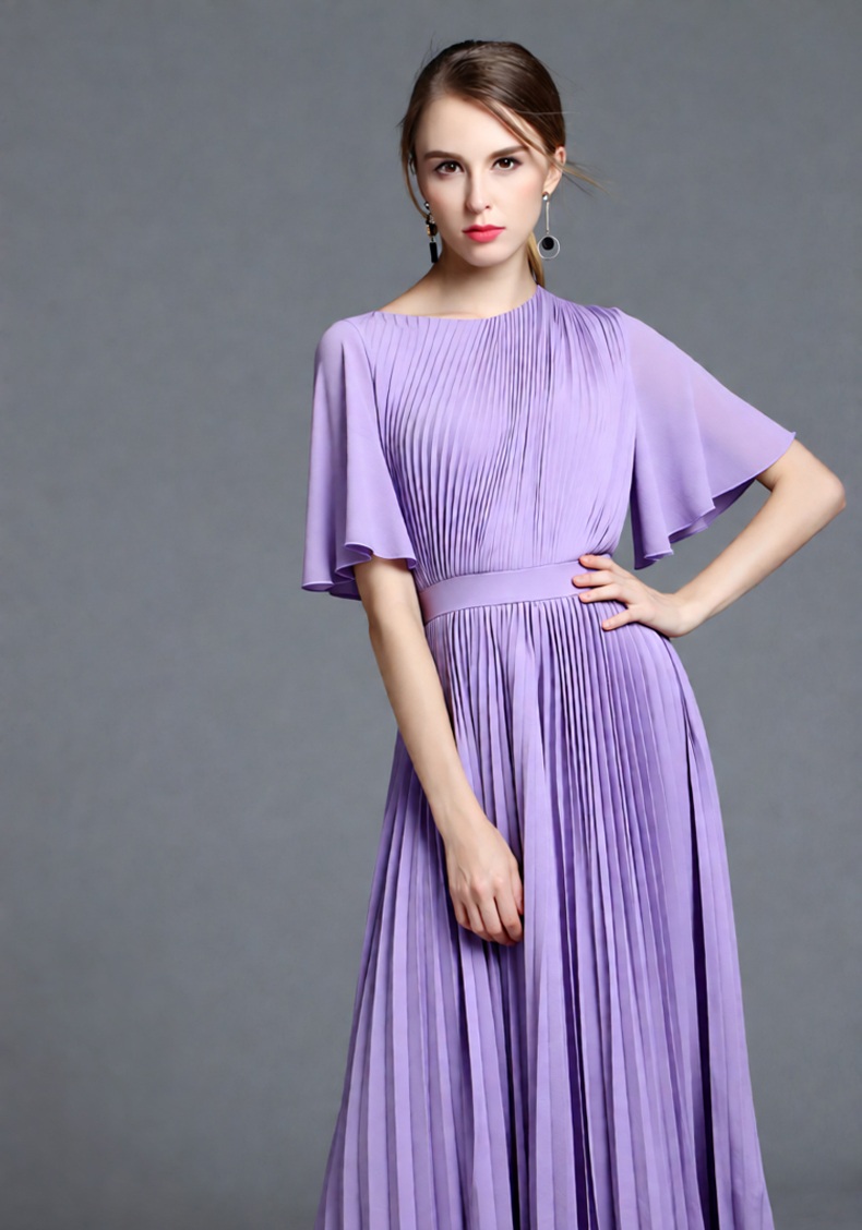 เดรสยาวปานกลางแบบจับจีบแขนเสื้ - Women'S Formal Wear For A Wedding Guest บทวิจารณ์และราคา
